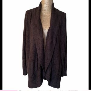Barefoot Dreams Cozychic Lite Circle Cardigan Black L/XL